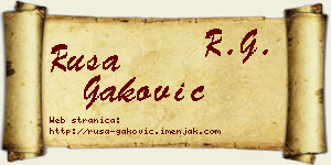 Rusa Gaković vizit kartica
